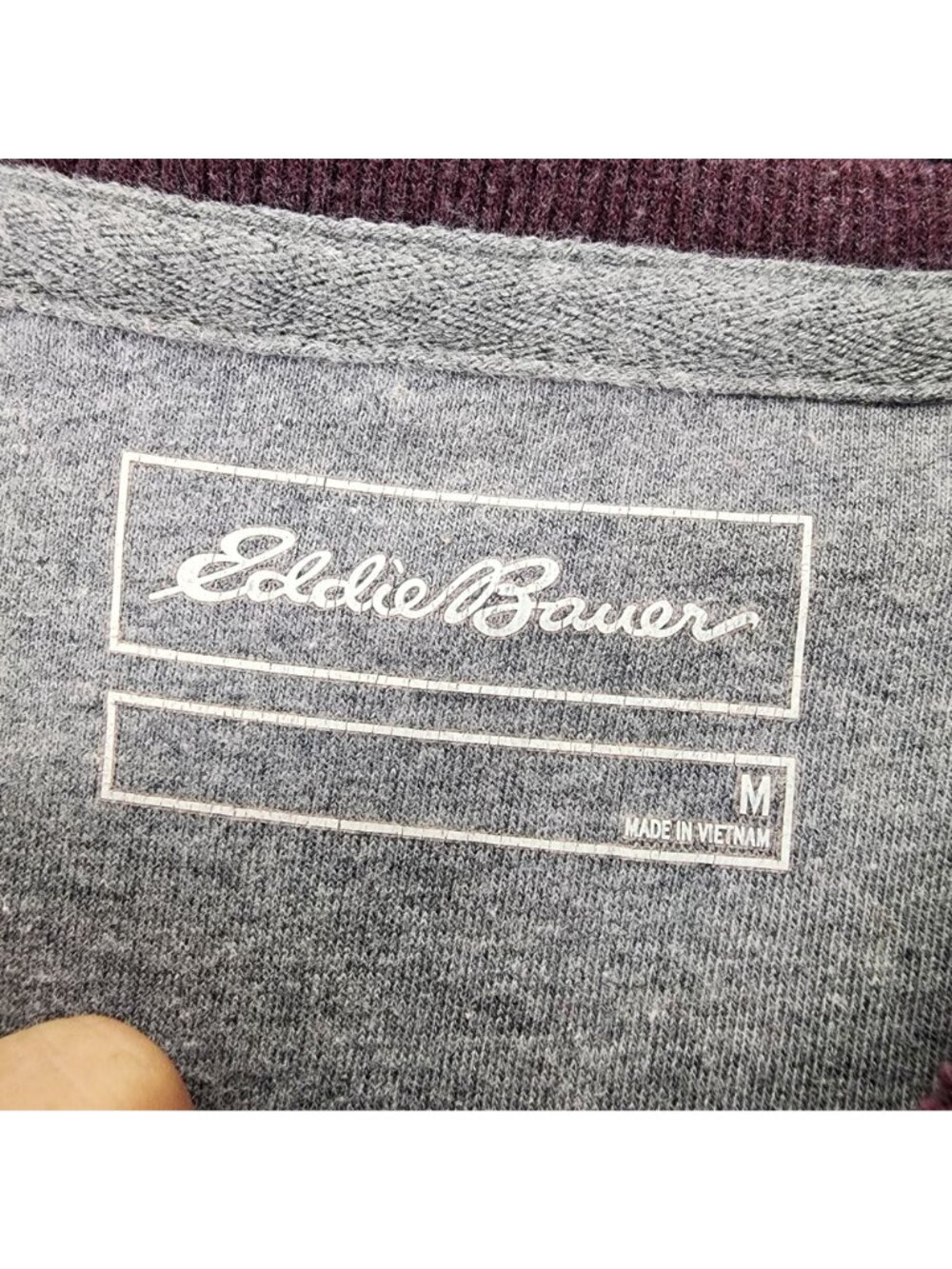 Eddie Bauer Shirt Mens Medium Purple Long Sleeve Henley Tee - Picture 2 of 8